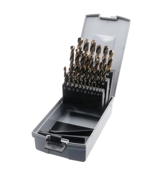 HSS-Cobalt Edelstahlbohrersatz, 25-tlg., 1-13mm