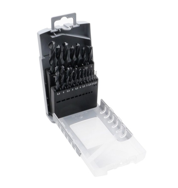 HSS-R Stahlbohrersatz 19-tlg., 1-10 mm